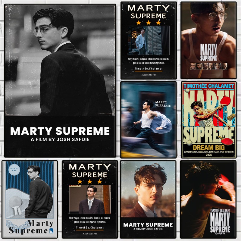 Table Tennis Marty Supreme - Marty Supreme Tischtennis-Sport-Filmposter, Drucke, moderne Leinwandmalerei,