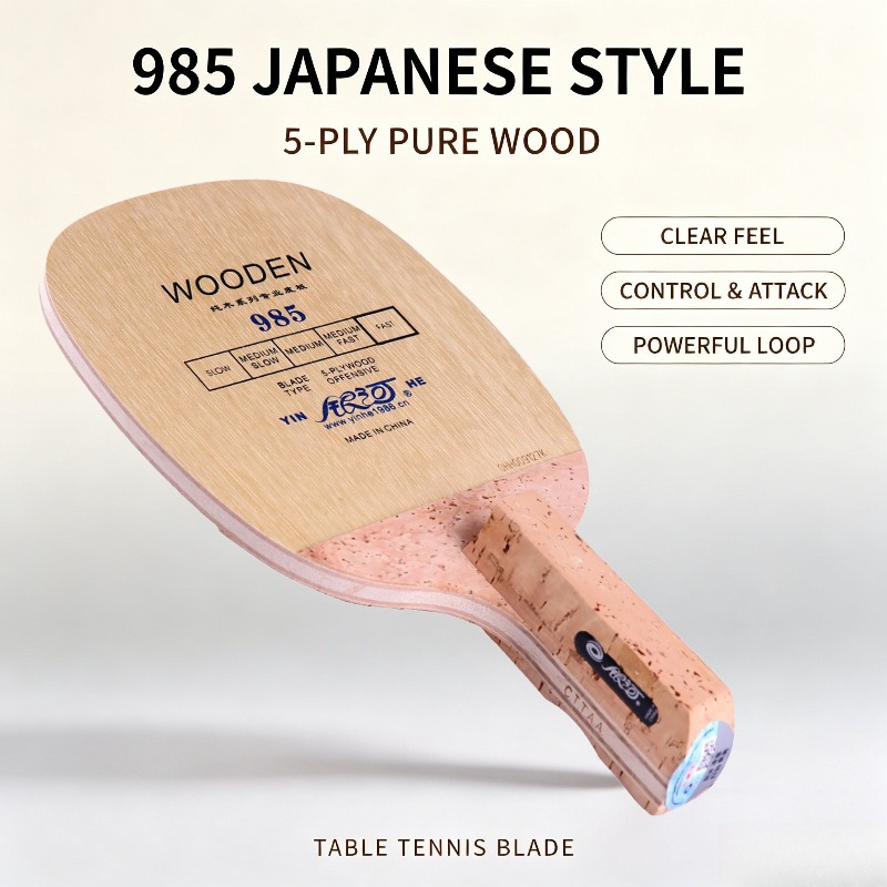 Table Tennis Usa - YINHE 985 Japanisches Penhold Tischtennisschläger-Holz 5-Schicht