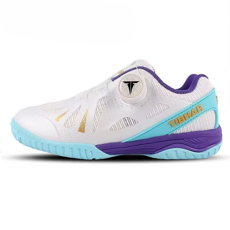Table Tennis Shoes - Klassische Marken-Tischtennisschuhe Atmungsaktive Badmintonschuhe mit Schnellschnürung