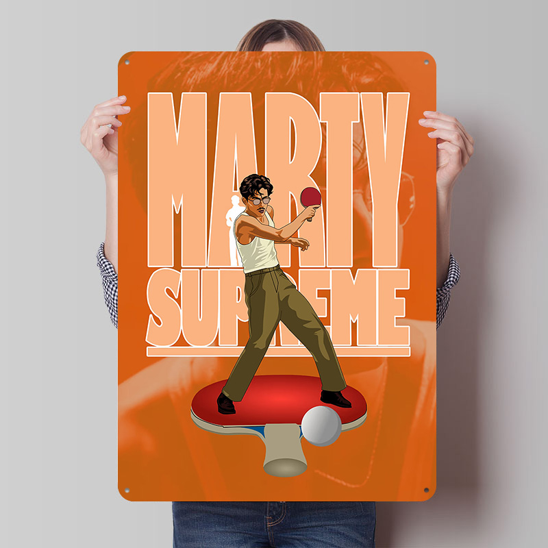 Table Tennis Marty Supreme - Marty Supreme Tischtennis Metallposter, individuelle Wandkunst,