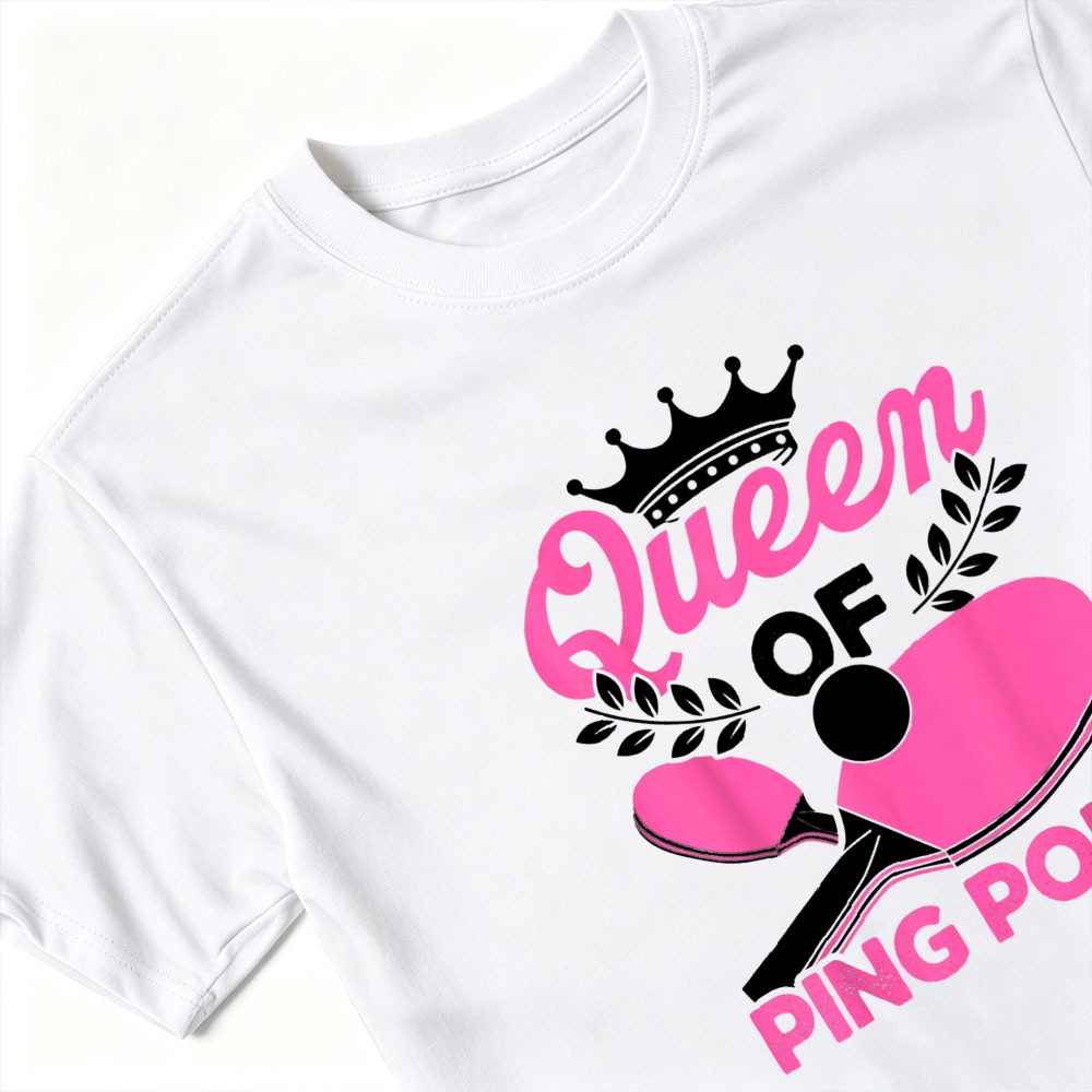 Ping-Pong-Königin-Grafik-T-Shi – Table Tennis Queen Bewertung und Preis