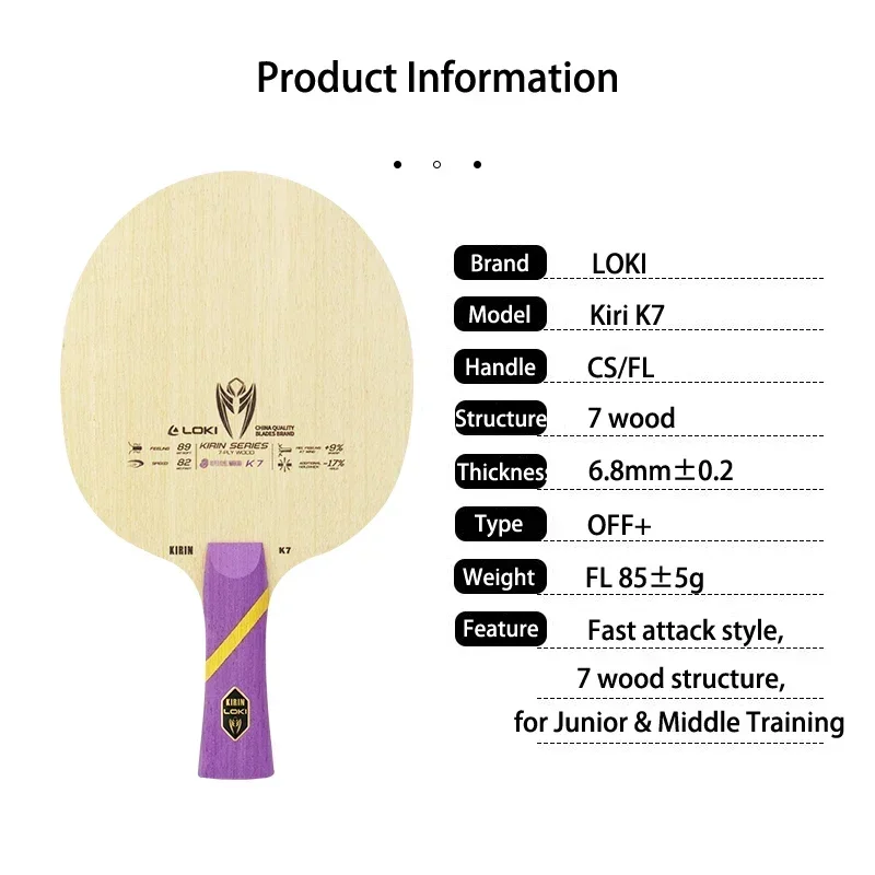 Original LOKI Kirin K5 K6 K7 T – Table Tennis Touch Bewertung und Preis