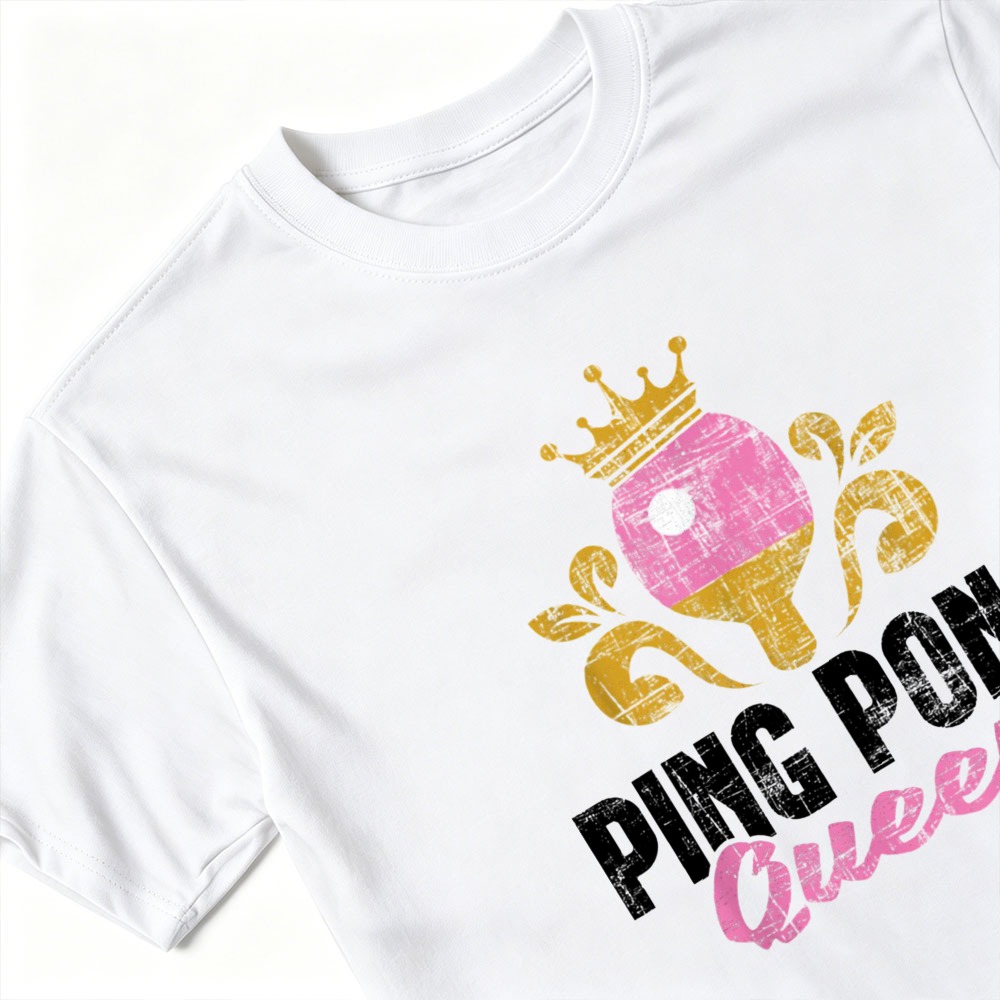 Ping Pong Queen Grafik-T-Shirt – Table Tennis Queen Bewertung und Preis